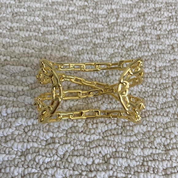 Alexis Bittar gold chain cuff no stones - Picture 4 of 5